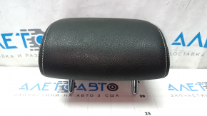 Rear center headrest for VW Passat b7 12-15 USA, black leather with gray stitching