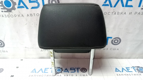 Rear right headrest for VW Passat b7 12-15 USA, black leather, dented with gray stitching