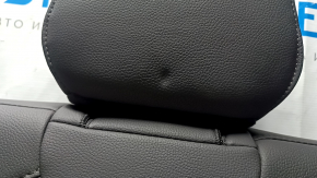 Left rear seat back, 3rd row, Acura MDX 14-16, black leather, with headrest, dents