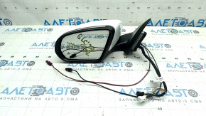Left side mirror assembly for Mercedes GLC 16-22 10+8+2+2, turn signal, auto-dimming, heated, backlight, BSM, white, scratches