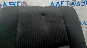 The back of the rear seat, row 2, right, Mazda 6 18 - beige leather, perforated, without a headrest, needs cleaning, wrinkled