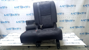 Rear seat row 2 Nissan Rogue 14-16 black cloth, worn back