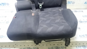 Rear seat row 2 Nissan Rogue 14-16 black cloth, worn back