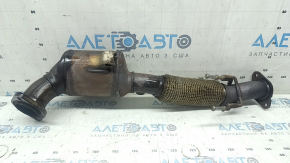 Lincoln MKC 17-19 2.0T exhaust pipe with catalytic converter, torn mesh, rusty