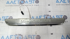 Mercedes GLC 20-22 front left outer door sill trim, chrome with backlight, scratches, dents