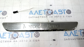 Mercedes GLC 20-22 front right outer door sill trim, chrome with backlight, scratches, dents