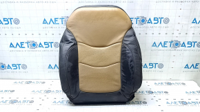 Chevrolet Volt 16 driver's seat back upholstery - brown and black leather, heated, wrinkled
