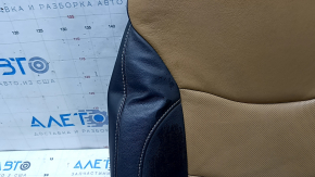 Chevrolet Volt 16 driver's seat back upholstery - brown and black leather, heated, wrinkled