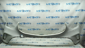 Front bumper, bare, Mercedes GLC 300 20-22, without parking sensors, white, scratches, non-standard holes