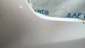 Front bumper, bare, Mercedes GLC 300 20-22, without parking sensors, white, scratches, non-standard holes
