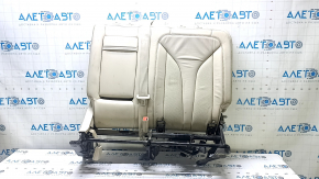 Backrest of the rear row of seats, 2nd row, left, Lincoln MKX 16 - beige leather, dry-cleanable, wrinkled
