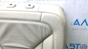 Backrest of the rear row of seats, 2nd row, left, Lincoln MKX 16 - beige leather, dry-cleanable, wrinkled