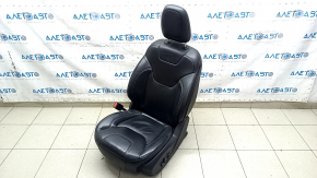 Jeep Cherokee KL 19-23 driver's seat with AIRBAG, black leather with perforation, electric, Limited, dented, worn, needs cleaning, scratches