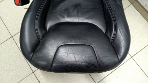 Jeep Cherokee KL 19-23 driver's seat with AIRBAG, black leather with perforation, electric, Limited, dented, worn, needs cleaning, scratches