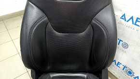 Jeep Cherokee KL 19-23 driver's seat with AIRBAG, black leather with perforation, electric, Limited, dented, worn, needs cleaning, scratches