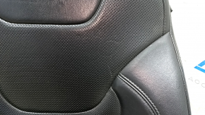 Jeep Cherokee KL 19-23 driver's seat with AIRBAG, black leather with perforation, electric, Limited, dented, worn, needs cleaning, scratches