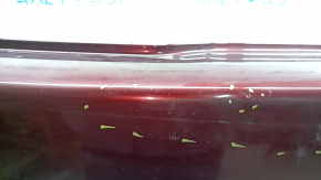 Jeep Cherokee KL 19-23 front bare bumper, upper part, without parking sensors, without tow hook cap, red, scratches, bumps