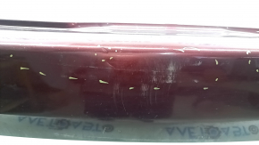Jeep Cherokee KL 19-23 front bare bumper, upper part, without parking sensors, without tow hook cap, red, scratches, bumps