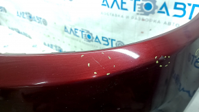 Jeep Cherokee KL 19-23 front bare bumper, upper part, without parking sensors, without tow hook cap, red, scratches, bumps