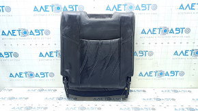 Backrest of the rear row of seats, 3rd row, left, Infiniti JX35 QX60 13-15, black leather, perforated, wrinkled
