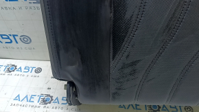 Backrest of the rear row of seats, 3rd row, left, Infiniti JX35 QX60 13-15, black leather, perforated, wrinkled