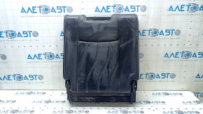 Backrest of the rear row of seats, 3rd row, right, Infiniti JX35 QX60 13-15, black leather, perforated, wrinkled