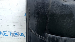 Backrest of the rear row of seats, 3rd row, right, Infiniti JX35 QX60 13-15, black leather, perforated, wrinkled