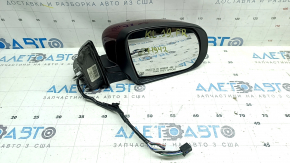 Right side mirror assembly for Jeep Cherokee KL 14-23, 7+7 pins, turn signal, heating, backlight, memory, BSM, red, worn