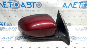 Right side mirror assembly for Jeep Cherokee KL 14-23, 7+7 pins, turn signal, heating, backlight, memory, BSM, red, worn