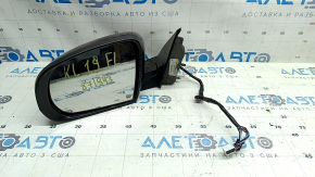 Left side mirror assembly for Jeep Cherokee KL 14-23, 7+7 pins, turn signal, heating, backlight, memory, BSM, red PRV, without element, worn
