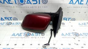 Left side mirror assembly for Jeep Cherokee KL 14-23, 7+7 pins, turn signal, heating, backlight, memory, BSM, red PRV, without element, worn