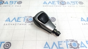 Jeep Cherokee KL 19-21 gear knob, black, leather, worn, scratches