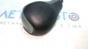 Jeep Cherokee KL 19-21 gear knob, black, leather, worn, scratches