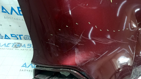 Jeep Cherokee KL 19-23 red rear bumper, bare right, scratches, dented, crack in mount