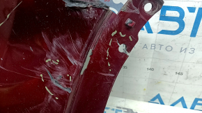 Jeep Cherokee KL 19-23 red rear bumper, bare right, scratches, dented, crack in mount