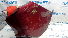 Jeep Cherokee KL 19-23 red rear bumper, bare right, scratches, dented, crack in mount