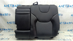 Left rear seat backrest for Jeep Cherokee KL 19-23, black leather, perforated, with armrest