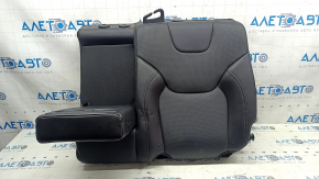 Left rear seat backrest for Jeep Cherokee KL 19-23, black leather, perforated, with armrest