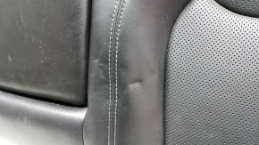 Left rear seat backrest for Jeep Cherokee KL 19-23, black leather, perforated, with armrest