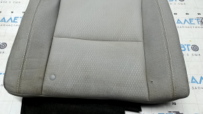 Left rear seat back for Kia Optima 11-15, gray velour, dry-cleanable, rip-stained fabric
