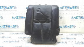Rear seat cushion, 2nd row, right, Nissan Rogue 14, black leather, wrinkled