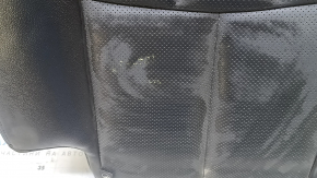 Rear seat cushion, 2nd row, right, Nissan Rogue 14, black leather, wrinkled