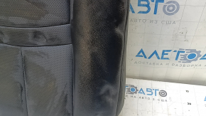 Rear seat cushion, 2nd row, right, Nissan Rogue 14, black leather, wrinkled