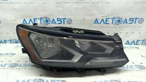 Right front headlight VW Passat B8 16-19 USA halogen, polished, spider web