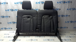 Rear seat backrest, 3rd row, complete, Audi Q7 4L 10-15, black leather
