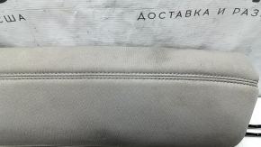 Left side trim for rear seats Hyundai Sonata 15-17, gray cloth, dry cleanable, dented