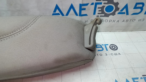 Left side trim for rear seats Hyundai Sonata 15-17, gray cloth, dry cleanable, dented