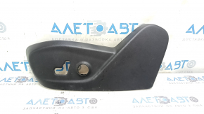 Left side driver's seat cover for a Jeep Cherokee KL 16-23, black, electrically powered, scratches, broken mount