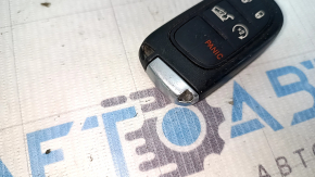 Jeep Cherokee KL 14-23 smart key, 5 buttons, worn, chrome chipped