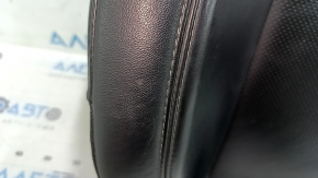Driver's seat back upholstery for Jeep Cherokee KL 19-23, black leather, perforated, heated, dented, scratched